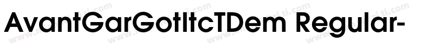 AvantGarGotItcTDem Regular字体转换